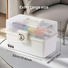 Senmeo Multi-Purpose Home Storage Box, Large Medicine Organizer & Sundries Storage Container, Versatile Organizer For Kitchen, Bedroom & Bathroom - Trắng + Kéo - Xem 6
