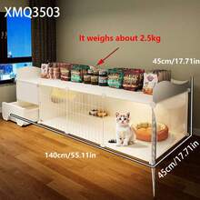 Indoor Cat Cage With Litter Box, Cat Bed, Cat House, Cat Villa, Cat Condo - Multicolor - View 6