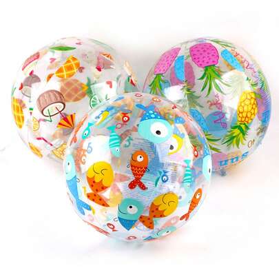 5 piezas Pelotas de playa inflables de 20 pulgadas, juguetes de piscina grandes y duraderos, adecuados para fiestas en la playa, natación, decoración al aire libre y talla grande