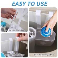 1个马桶水箱清洁剂支架，马桶配件，悬挂式马桶清洁剂分配器，防止溶解残留物污染水箱 - A - 查看 5