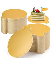 100/50 đế bánh tròn nhỏ màu vàng, đường kính khoảng 3,5 inch, thích hợp cho các bữa tiệc nướng bánh, đám cưới tự làm, sinh nhật, lễ tốt nghiệp, tiệc mừng em bé, các dịp lễ kỷ niệm. - nhiều màu - Xem 4
