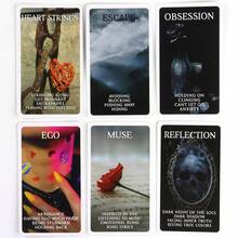 English Visions 占卜版神秘黑玫瑰神谕卡，适合初学者和女性的桌游 - 紅木色 - 查看 8