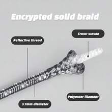 Naturehike 4件套 4.5米露营帐篷拉绳，带反光条，适用于夜间使用 - 彩色 - 查看 5