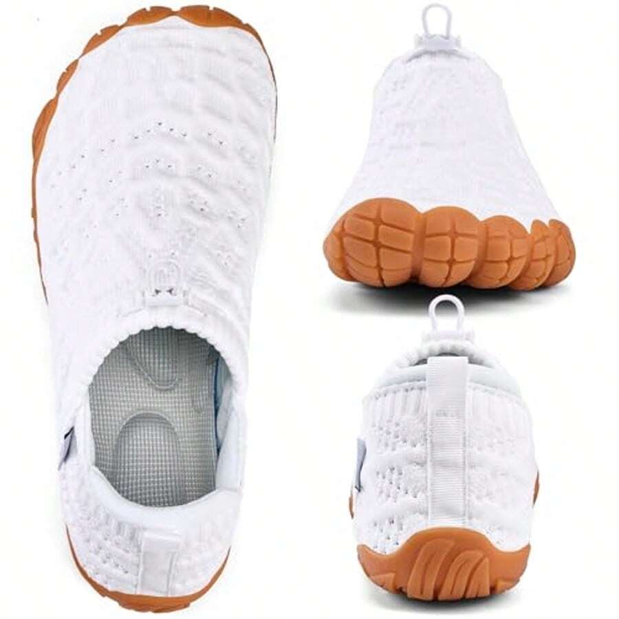 Barefoot Water Shoes Women Men Beach Breathable Walking Shoes Anti Slip Wide Toe Minimalist Zero Drop Sneakers For Travel Hiking Yoga - 白色 - 查看 1