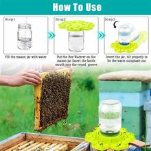 Bee Feeder, Silicone Bee Watering Station, Garden Sugar Water Feeder, Beekeeping Drinking Water Equipment Tool, Suitable For Bee Drinking Water, Compatible With Mason Jars - 1L - View 4