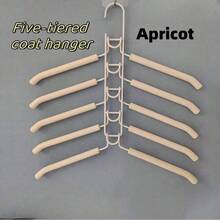 5-In-1 Multi-Functional Detachable Metal Hanger With Non-Slip Foam Pads, Space-Saving Heavy Duty Coat And Sweater Rack For Suits And T-Shirts - Multicolor - View 5