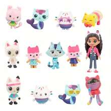 1 Set/13pcs Gabby's Dollhouse Action Figure Cute Doll Collection Model Toys,Perfect Holiday Gift, Easter Gift, Gift For Fans And Friends - Multicolor - View 2