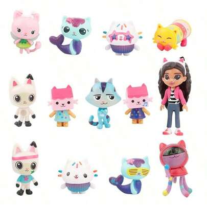 1 Set/13pcs Gabby's Dollhouse Action Figure Cute Doll Collection Model Toys,Perfect Holiday Gift, Easter Gift, Gift For Fans And Friends