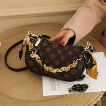 时尚个性女士方形包，相机包，PU材质，金属星星装饰，链条装饰，球形装饰，性感风格，Y2K金属质感，适合日常使用、通勤上班、钱包、送朋友礼物、节日出行，女士单肩包 - 咖啡 - 查看 2