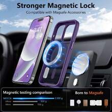 - Strong Magnetic Case For IPhone 14 Pro, MagSafe Compatible, Military Grade 13ft Drop Protection] Slim Matte Translucent Shockproof Case For 6.1" IPhone 14 Pro, 41920745 - Coffee Brown - View 2