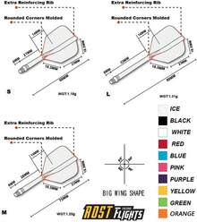 Premium 2BA Metal Dart Shafts Anti-Loose & Impact Resistant Design - Big Wing-orange - M - View 2