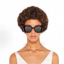 CHANEL Square-Framed Oval Sunglasses, Unisex Style, Couple Style, Black/Grey Two-Tone. - 查看 4