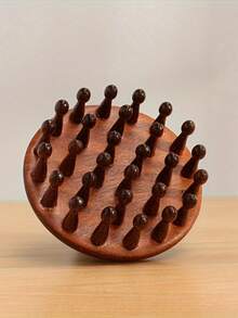 1/2pcs Natural Smooth Sandalwood Hair Comb - 28/7 Teeth Anti-Hair Loss Scalp Massage Brush, Ergonomic Handle Suitable For All Hair Types, Deep Stimulation And Hair Care - A - View 16