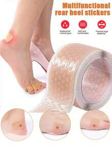 1 Roll Invisible Anti-Friction Heel Pads, Breathable For High Heels - Beige - View 1