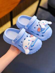 SANRIO 1 đôi dép đi trong nhà tắm chống trượt, đế mềm, họa tiết hoạt hình dễ thương cho trẻ em, dép xăng đan thoáng khí cho trẻ nhỏ. - Màu xanh nhạt - Xem 1