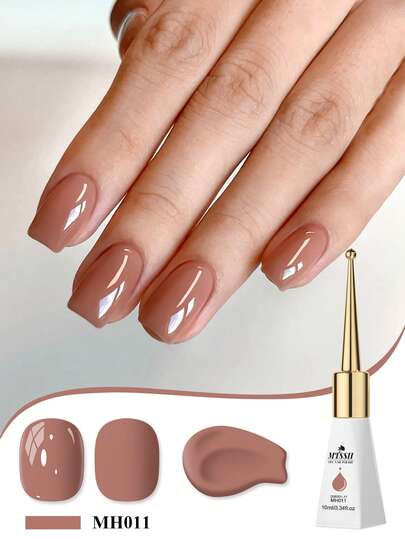 Mtssii 10ml Glass Bottle Nude Pink Gel Nail Polish, Nail Art Nail Supplies Dusty Pink Nails HEMA TPO FREE Long-Lasting Soak-Off UV Gel Nail Polish, Suitable For Summer And Valentine's Day Manicure, DIY Nail Art Decoration,Applicable For Home And Nail Salon