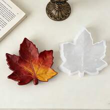 枫叶托盘硅胶模具，粘土模具，适用于制作肥皂、石膏、聚合物粘土和树脂DIY工艺品模具，是情人节、复活节、母亲节和生日礼物的完美选择。 - A - 查看 3