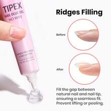 Beetles 1Pcs*20g Solid Nail Glue Gel, Tipex Soft Nail Tips Glue Super Strong For Acrylic Nails Extension Fake Nails Press On Nails - 20g No Wipe Tipex Nail Glue Gel - 查看 7
