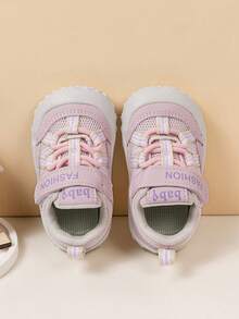 Infant Toddler Shoes, Soft Sole Anti-Slip Mesh Breathable Sneakers, Convenient Hook And Loop Design - Pink - View 6