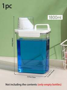1pc Standalone Detergent Dispenser, Large Capacity Plastic Laundry Detergent Dispenser With Measuring Cup, Large Capacity Soap Plastic Bucket Container For Liquid Detergent, Bathroom Laundry Liquid Storage Tank, Refillable Sealed Container, With Measuring Cup, 1100ml, 1800ml, 2300ml, Large Capacity Household Soap Plastic Bucket Container For Liquid Detergent - Clear - View 14