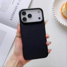 Ốp bảo vệ chống sốc bằng silicon lỏng màu đen, tương thích với iPhone 17/16 Pro Max/15/14/13 Plus - màu đen - Xem 2