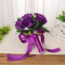 Wedding Bouquet, Bridesmaid Flower, Artificial Rose Bouquet, New Design For Brides. - 4pcs - View 2