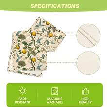 13x72 Inch Brown Lemon Tree Bird Flower Summer Table Runner, Spring Kitchen Dining Table Decor Home Party Decoration - Multicolor - View 8