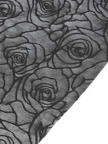 EVA LADY Women's Beaded Tassel Tie-Up Mesh Maxi Slip Dress - Black - View 10