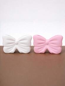 1pc Pink/White Bow Vase, Decorative Vase, Tabletop Centerpiece, Home/Living Room Decor - Multicolor - View 11