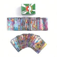 300pcs Pokemon Trading Cards, Pikachu Shiny Cards, Toy Cards, Battle Cards, Halloween Gift, Birthday Surprise Gift, Anime Fan Gift (Random Styles) - Multicolor - View 5