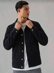 Chamarra De Mezclilla Confort - Negro - Ver 4