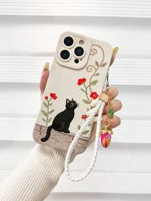 花卉与小猫彩绘镂空米色彩绘水晶草莓手链，简约时尚创意防震手机壳，兼容 17/17Pro/17ProMax/16/11/16Pro/16Plus/16ProMax/16E/15ProMax/13/14/12/XS/XR/7G/8P，Galaxy S26/S26Plus/S26 Ultra S25/S25Plus/S25 Ultra/A16/A36/A26/A56/A50/A12/A32/A52/A72/A51/A21S/A13/A14/S24/S24Plus/S24Ultra/S20/S23/S22/A53/S20FE/S21，国际版，非国内版 - 彩色 - 查看 7