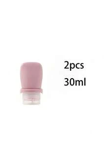 1 套硅胶旅行瓶，洗发水、化妆品、乳液可再填充容器，防漏设计，30ml、60ml、90ml 尺寸 - 藕粉色 - 查看 25