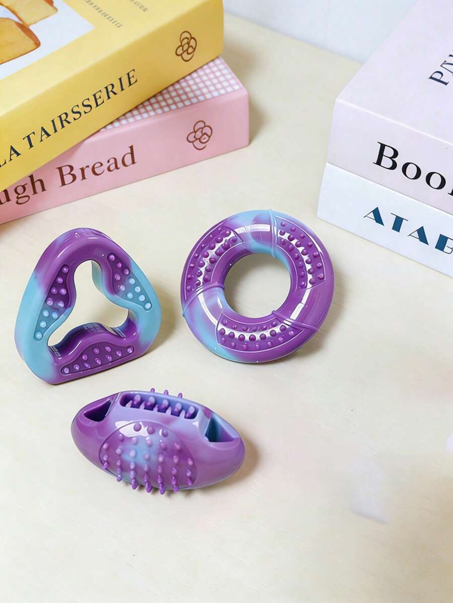 TPR Dog Slow Feeder Chew Toy, Durable Teeth Cleaning Biting Toy For Pet - Multicolor - View 1