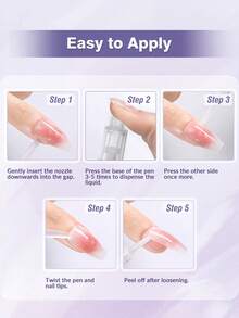 GLOZ Quick Nail Polish Remover Pen Gentle And Non-Irritating Perfect For Handmade Wearable Nails And Solid Gel, Protects And Nourishes Nails - 1 Set - View 5