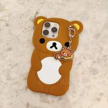 Cute Cartoon 3D Rilakkuma Phone Case For  16 15 14 13 12 11 Pro X XS Max XR 6 7 8 Plus 4 4S 5 5S SE Soft Silicone Cover.Holiday Accessories.17 Pro Max Case.Anti-Scratch For Men/Women Shock-Proof Precise Cutouts 17 Pro Case.Anti-Fall Durable Phone Accsesories.Fashion Phone Cases.17 Case.Novelty Cases.Waterproof Shockproof Anti-Fall Scratch Resistant - YJ.布朗 - 查看 7