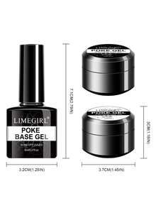 Limegirl 黑白戳戳凝胶指甲油，含专业戳戳底胶，多功能彩绘美甲设计，蕾丝字母波浪花朵美甲DIY家居 - 彩色 - 查看 10