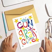 1pc Creative Design Funny Graduation Card - Perfect Gift For Friends And Family, Suitable For Small Business Use - Sets - View 5