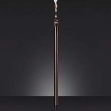 1支斜角眼线/眉刷，柔软纤维，时尚设计，单支眼部刷，超细化妆刷工具 - 玫瑰金 - 查看 4