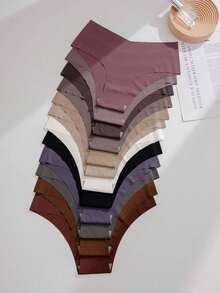 1pcs/3pcs/5pcs Casual Comfy Plain Underwear Multicolor Fabric - 1pcs - 查看 6