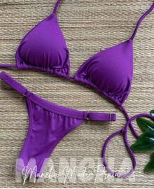 Polyamide Bikini With Lined Cups - S, M, L, XL - Purple - View 3
