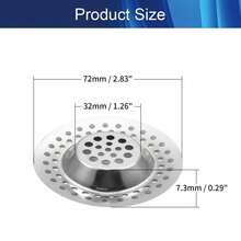 Sink Filter - Bathtub Hair Catcher - Kitchen Sink Hair Catcher - Stainless Steel Kitchen Sink Food Waste Catcher - Bathroom And Kitchen Accessories - Round - View 5