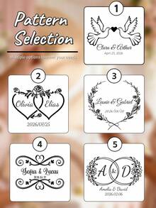 Personalized Engraved Wedding Fan, Customizable Names & Dates, Folding Fan For Brides, Bridesmaids. Hollow-Out Laser-Cut Pattern. Ideal For Graduation, Summer Beach Weddings, Parties, Wedding Favors, Gift Fans, Boho Chic, Rustic Charm - Multicolor - View 10
