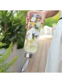 1pc 550ml Creative Printed Transparent Mug, Minimalist Heat-Resistant Portable Water Bottle, Simplistic Transparent Drinking Bottle - Suitable For Outdoor Sports, Work, Travel, Birthday Gifts, Back To School Supplies - Multicolor - View 11