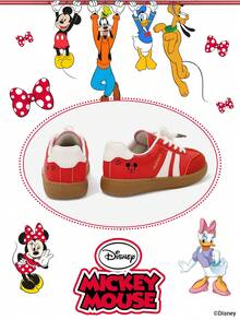 Authentic collaboration with Mickey Mouse | A pair of Disney children's sneakers, suitable for daily, festival, sports, and outdoor wear. It fits the foot comfortably, is anti-slip, wear-resistant, and sue,boys's's's's's s's, and sboys's's's。 sneakers, girls' sneakers, girls' board shoes) - 玫瑰紅 - 查看 3