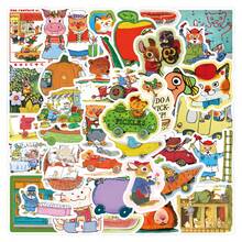 60pcs Doodle Stickers For Notebook, Luggage, Cartoon Stickers - Square - View 7