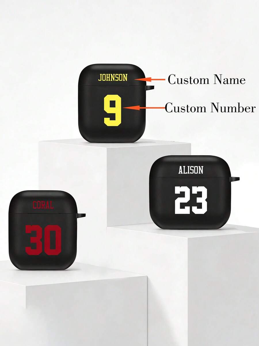 Customized Earphone Cases - Black - View 1