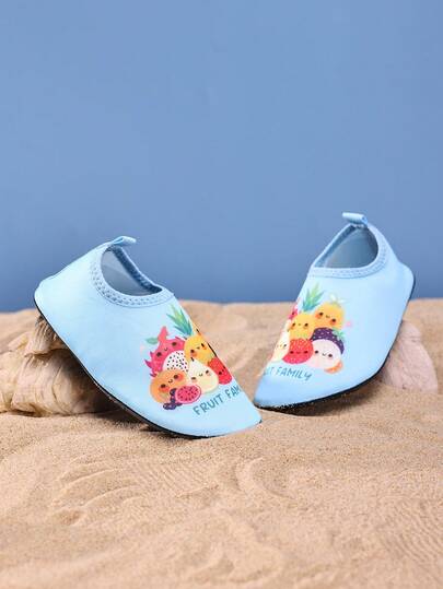 Kids Non-Slip Wear-Resistant Beach Shoes, Lightweight Soft Sole With Fish Scale Pattern, 1 Pair Suitable For Boys And Girls Water Play, Swimming, Outdoor, Beach