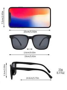 1副男士时尚优雅高端时尚眼镜 - 黑色 - 查看 5