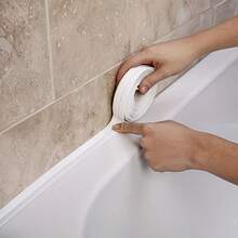 3pcs Of Self-Adhesive Waterproof Kitchen And Bathroom Tape, Super Strong Adhesion, Waterproof, Leak-Proof, And Dustproof. Easy To Cut Without Tools, Long-Lasting Seal, Flexible And Durable. Suitable For Sinks, Toilets - A - View 4